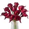 Artificial Calla Lily Red Flowers 12Pcs for Wedding Bouquet Home Decoration Faux Calla Lilies Flower, Dark Red